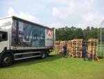 De pallets komen