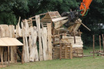 De hutten worden gesloopt
